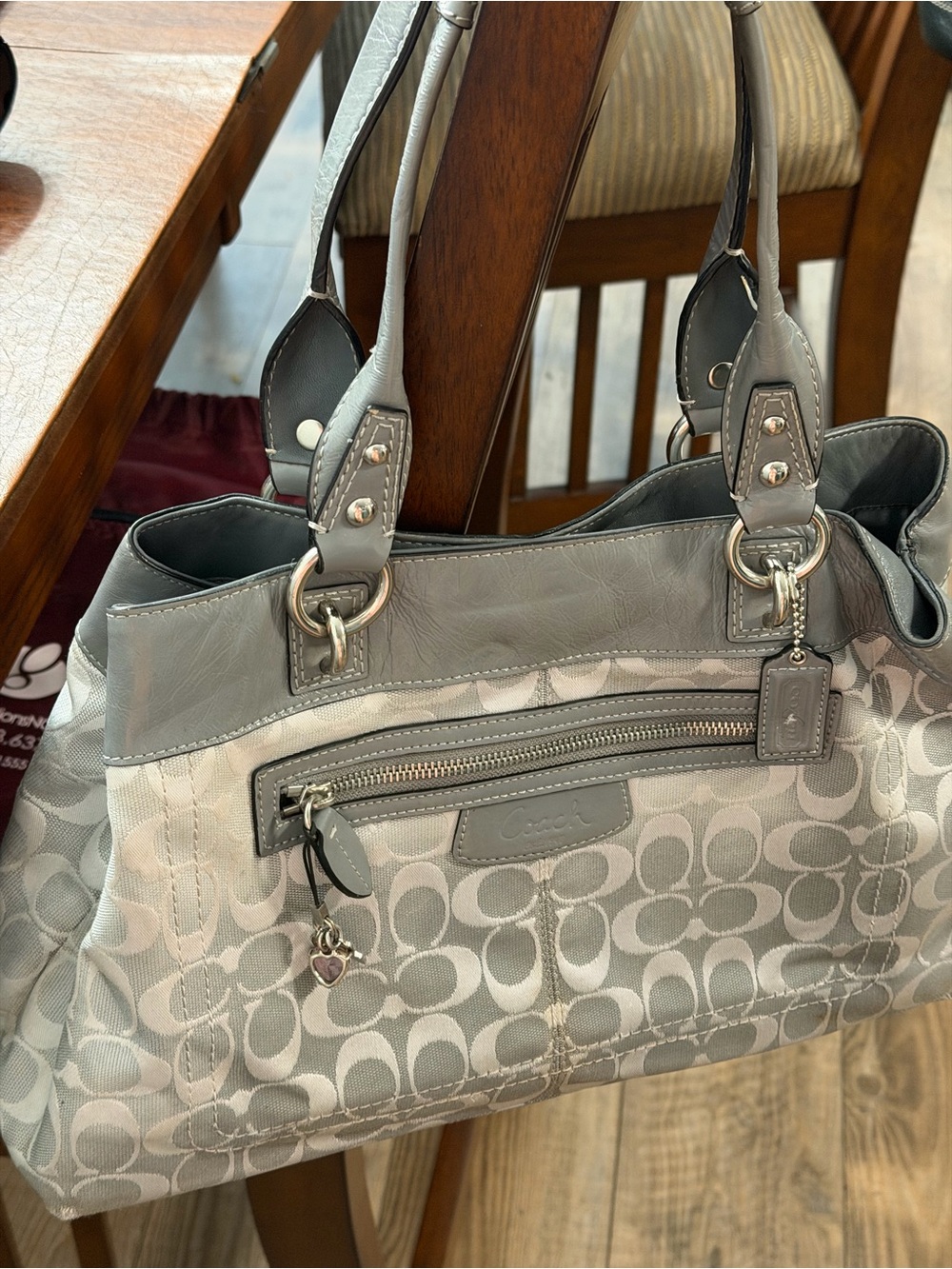 Coach Signature Tote Bag in Gray